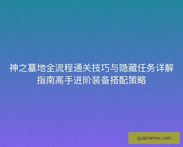 神之墓地全流程通关技巧与隐藏任务详解指南高手进阶装备搭配策略